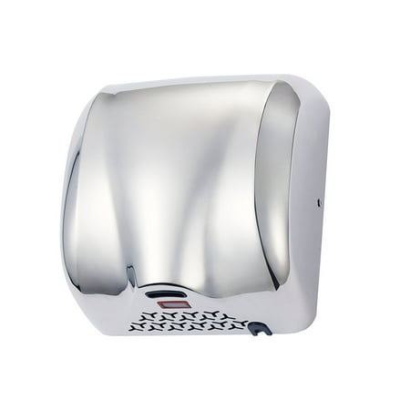 Commercial Hand Dryer PENSON & CO. High Speed 1800W 95m/s Commercial Hand Dryer Dry Hot Stainless Steel Chrome Automatic For Bathroom Restroom ()