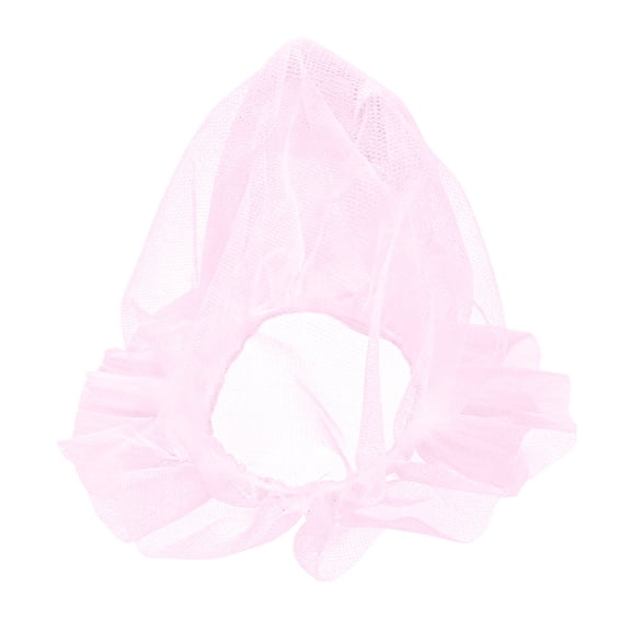 Dog Mesh Head Cover, Pet Face Mesh Muzzle, Anti Eating Pet Headgear for Small Medium Large Dogs and Cats ,Pink - 25x25cm