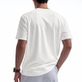 thumbnail image 5 of Men's V-Neck Button T-Shirts Short Sleeve Tees Henley T-Shirt Summer Base Tops, 5 of 9