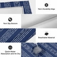 thumbnail image 5 of Navy Blue Striped Outdoor Rug 6x9 Ft, Non Slip Washable Area Rug, Modern Abstract Art Geometric Stripes Patio Rugs Carpet Runner, Large Floor Mat for Indoor/Outdoor Deck Porch Camping, 5 of 8