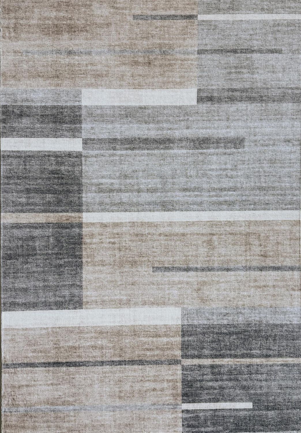 Rug Branch Eclipse Mid-Century Modern Indoor Area Rug, Brown Grey, Geometric - Living Room, Bedroom, Dining Room, and Office