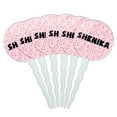 thumbnail image 1 of Shenika Cupcake Picks Toppers - Set of 6 - Pink Speckles, 1 of 1