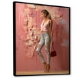 thumbnail image 2 of Designart "Distinct Denim Fashionista I" Fashion Floater Framed Wall Art Prints, 2 of 5