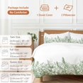 thumbnail image 6 of 3 Piece Green Plants Duvet Cover Set Queen Size,Microfiber Comforter/Quilt Cover with Corner Ties and 2 Pillowcases,Lavender Floral Spring Wildflower White All Season Soft Bedding with Zipper Closure, 6 of 8