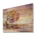 thumbnail image 2 of Designart 'Orange and Yellow Autumn Tree' Traditional Print on Natural Pine Wood, 2 of 5