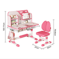 thumbnail image 2 of Dapmiu Astronaut Study Desk and Chair Set, Adjustable Height for 3-18 Years, 660LBS Capacity, Vision Protection, Pink, 2 of 2