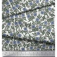 thumbnail image 2 of Soimoi Poly Georgette Fabric Leaves & Floral Block Print Fabric by The Yard 42 Inch Wide, 2 of 3