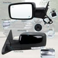 thumbnail image 3 of Left / Driver For 2013-2019 Dodge Ram 1500 Power Fold+ Temp Sensor Mirror+Heated, 3 of 18