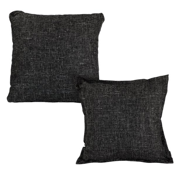 Set de 2 Cojines (1 Cuadrado + 1 Cuadrado Grande) Fash Negro