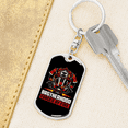 thumbnail image 6 of Brotherhood Forced By Fire Stainless Steel or 18k Gold Premium Swivel Dog Tag Keychain, 6 of 10
