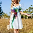 thumbnail image 2 of WaterColor Quetzal from Guatemala Sleeveless Dress womens dress women's summer clothing 2024 evening dress, 2 of 6