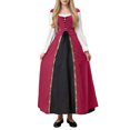 thumbnail image 6 of LEKWK Renaissance Dress for Women Lace-Up Long Sleeve Maxi Dress Vintage Medieval Dress Flowy Gorgeous Outfit for Halloween Cosplay Theme Party, 6 of 7