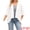 White, variant on DARING DIVA Women's 3/4 Sleeve Open Front Loose Cover Ups Lightweight Shrug S Black