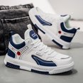 thumbnail image 6 of Men'S Casual Skate Shoes | Lightweight White Sneakers  High Top Fabric with EVA Sole Suitable for All Seasons, Versatile Sports Shoes for Commuting,, 6 of 9