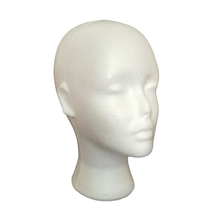 12 3 Pcs Styrofoam Wig Head - Tall Female Foam Mannequin Wig