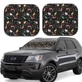 thumbnail image 6 of Kdxio Cute Rabbit And Flower Print 2-Piece Sun Shade Front Windshield - Foldable Car Front Window Sunshades for Most Sedans SUV Truck, 6 of 6