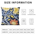 thumbnail image 5 of Wuche Navy Blue Outdoor Pillow Covers Chinoiserie Burnt Orange Yellow Floral Throw Pillow Covers Vintage Pillowcase Square Cushion Cover for Bedroom Sofa Couch Home Decor, 5 of 5