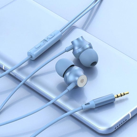 Wired Sports Earphones with Microphone 3.5mm, Ergonomic Ear Hook Subwoofer Headphones for Gaming, 10mm Diaphragm Earbuds for PC Tablet and Phone, Comfortable Anti Drop Earphones for Men Women
