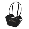 thumbnail image 4 of Bolsa de regalo con flores, bolsa para envolver regalos, decoración para baby shower, portabebés, bolsas de regalo florales para festividades. Negro, 4 of 8