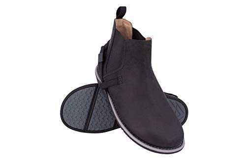 Xero Black Nubuck Leather Melbourne Chelsea Slip On Boot Mens Size 12 1969 Calzoleria Toscana Wax Suede Double Gore Chelsea Boot main image 4