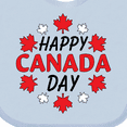 thumbnail image 4 of Inktastic Happy Canada Day- Maple Leaf Circle Boys or Girls Baby Bib, 4 of 4