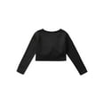 thumbnail image 4 of Yeahdor Kids Girls Long Sleeve Ballet Dance Sweater Cardigan Ballerina Training Wrap Tops, 4 of 5