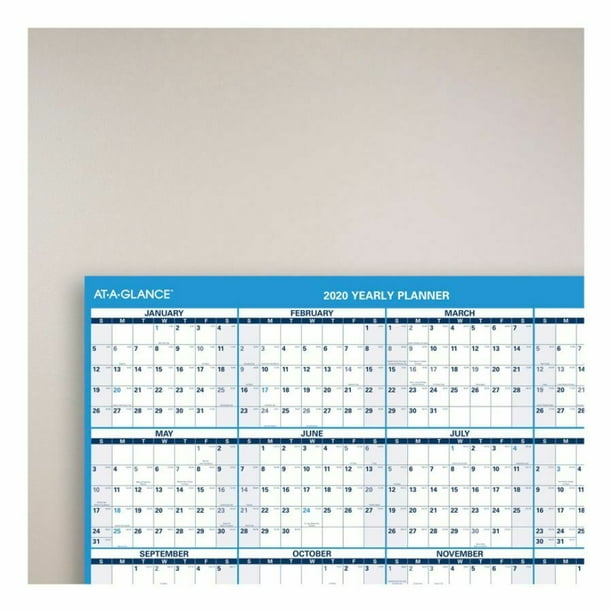 ATAGLANCE Horizontal Erasable Wall Calendar, 12 Months, Reversible