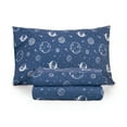 thumbnail image 3 of Kids Rule 3 Piece Sheet Set Printed Galaxy Planet, Dark Blue - Twin, 3 of 6