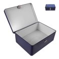 thumbnail image 4 of Rectangle Iron Storage Box With Lock Desktop Organizer Keepsakes Box Lockable Storage Container Desktop Sundries Cards Storage Box, 4 of 4