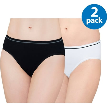 Panty Ladies Seamless Bikini Panty, 2pk (Best Bikinis For Pale Skin)