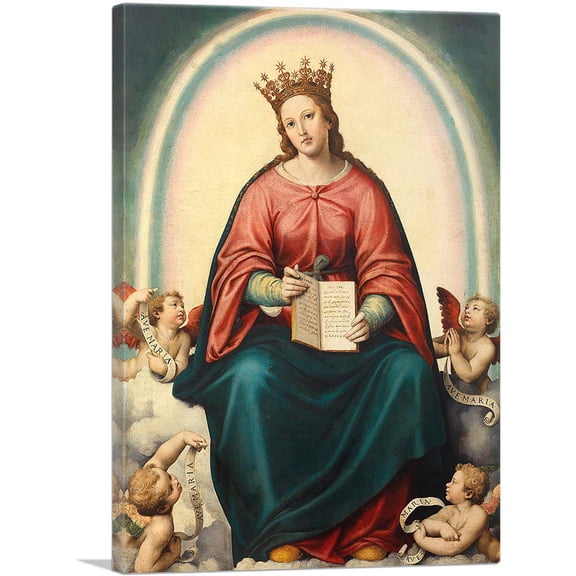 ARTCANVAS Virgin Of Hope Canvas Art Print by Juan de Juanes - Size: 26" x 18" (1.50" Deep)