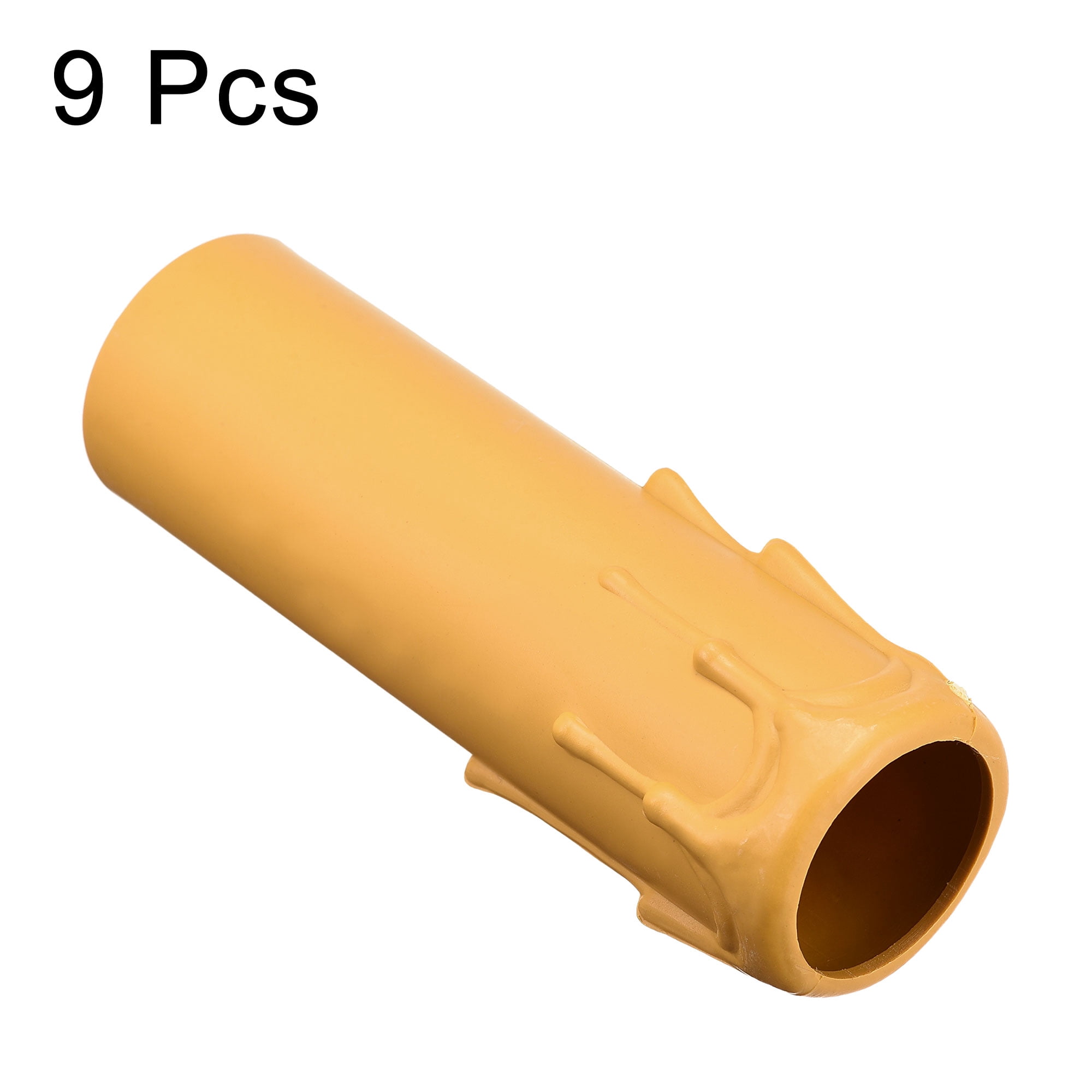 Unique Bargains Plastic Candle Socket Covers for Candelabra Bases Yellow 1.18" x 3.94"