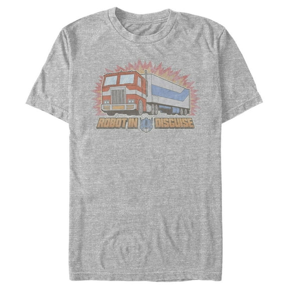 Men's Transformers Optimus Prime Robot in Disguise Graphic Tee Athletic Heather 2X Large