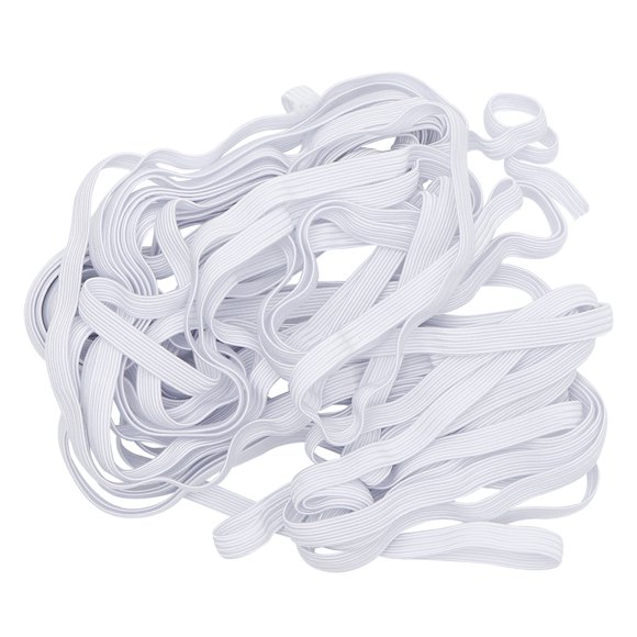 Shisuyan Ruban Élastique pour Couture Bricolage Découpe à n'Importe Quelle Longueur 1 Rouleau Blanc