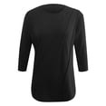 thumbnail image 5 of Diufon 3/4 Length Sleeve Womens Tops Spring Fall Fashion Loose Tops Crew Neck Pleated Shirts Tunic Top, 5 of 5