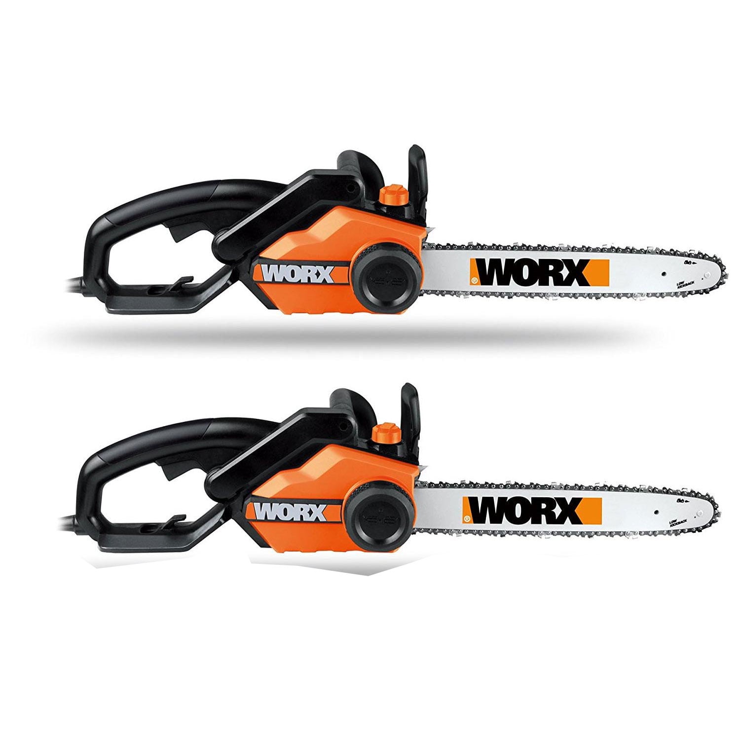 Worx 16Inch Bar Powerful 14.5 Amp Lightweight Corded Electric Chainsaw (2 Pack)