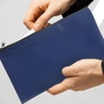 thumbnail image 4 of Phenofice 3Pcs Cash Bag with Smooth Zipper Dark Blue Money Pouch for Document Storage, 4 of 8