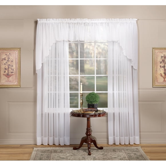 Today's Curtain Emelia Original Voile Panel 63", White, 60"W x 63"L