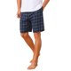 thumbnail image 5 of Pantalones cortos de pijama de cuadros casuales de verano para hombres con cintura elástica 32 Azul oscuro, 5 of 6