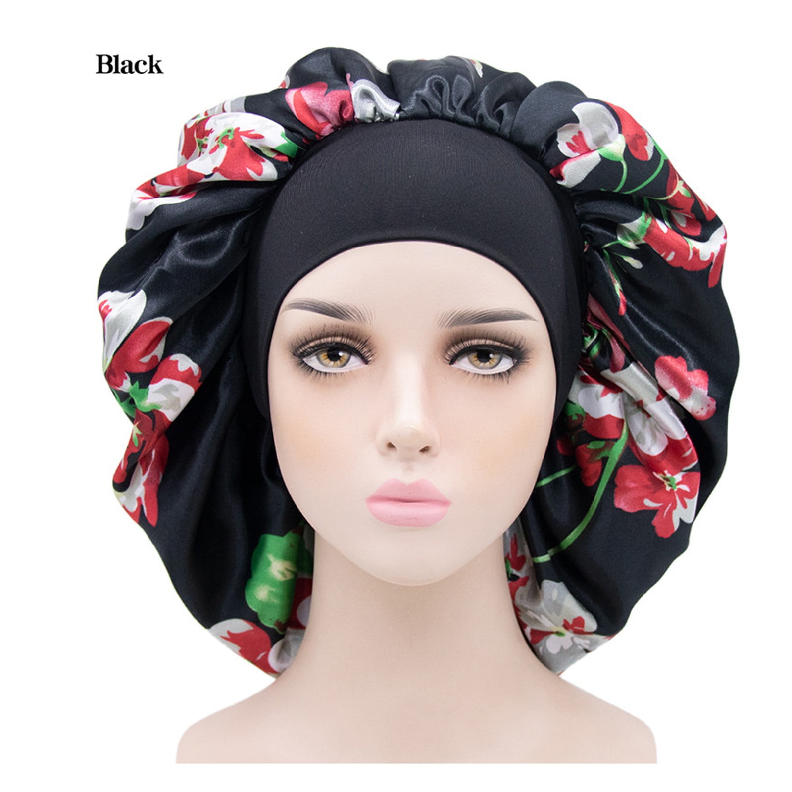 Hair Clippers Silkly Satin Sleep Cap Extra Large Double Layer Elastic Wide Band Hair