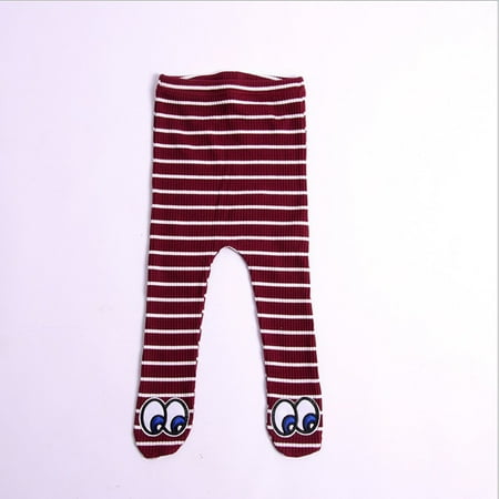 

〖CFXNMZGR〗Baby Care Newborn Baby Girl Elastic Striped Big Eyes Panty-Hose Leggings Warm Stockings