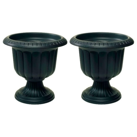 Mfg. # 38198 19" Black Classic Porch Urn Planter - Quantity 2