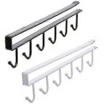thumbnail image 2 of 6 Hooks Metal Under Shelf Mug Cup Cupboard Kitchen Organiser Hanging Rack Holder, 2 of 4
