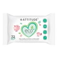 thumbnail image 1 of ATTITUDE eco, Baby Wipes, Biodegradable, Unscented, 72 Count, 1 of 2