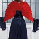 thumbnail image 5 of Alas de ángel con correas elásticas Alas de plumas Cosplay para de Halloween Rojo, 5 of 9
