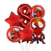 Avengers Marvel Heroes, Spider-Man, Hulk, Captain America, Round Aluminum Film Balloon Set