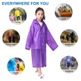 thumbnail image 5 of Los chubasqueros para niños desechables con hebilla y gorra de 6 piezas son livianos, fáciles de transportar e impermeables MFZFUKR BST3050709-4, 5 of 5