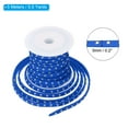 thumbnail image 2 of 16.4ft Studded Faux Suede Cord Rope for Jewelry Making 5mm Micro Fibre Flat Leather Lace Beading String Ribbon with Rivets, Blue Silver, 2 of 6