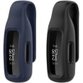 thumbnail image 1 of (2 Pack) Compatible pour Fitbit Inspire 2 Clips avec Feuille d'Acier, Clip Accessoire en Silicone Uni Inspire, Rouge Vin, Lavande, 1 of 5