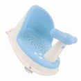 thumbnail image 4 of Silla de ducha para bebés plegable, suave, con asa desmontable, PP, resistente a la piel, para baño, color azul cielo, 4 of 14